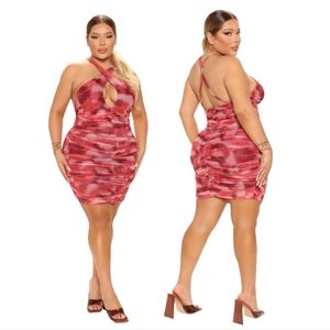 NEW FASHION NOVA 'Bailey' Mesh Mini Dress 1X